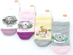 Ekinoks 4 lü Tylra Koala Desenli Kız Çocuk Patik Çorap