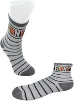Ekinoks Çizgili-Funny Yazılı Erkek Çocuk Soket Çorap