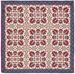 Ekru Kırmızı Motif Desen Mendil
