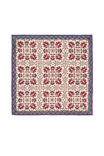 Ekru Kırmızı Motif Desen Mendil