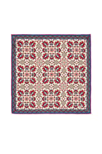 Ekru Kırmızı Motif Desen Mendil