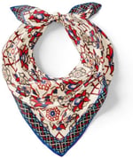 Ekru Kırmızı Motif Desen Mendil