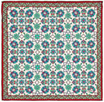 Ekru Turkuaz Motif Desen Mendil