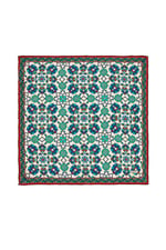 Ekru Yeşil Motif Desen Mendil
