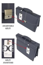 El Çantası Omuz Askılı Kilit Mekanizmalı Iç Organize Bölme A4 Boyutlu