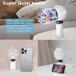 El Fanı, Taşınabilir Mini Fan, Şarj Edilebilir, 5 Hız Ayarlı Küçük Cep Fanı, Dahili 4200mAh Pil, Ofis için Katlanabilir USB Fan, Dış Mekan