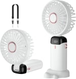 El Fanı, Taşınabilir Mini Fan, Şarj Edilebilir, 5 Hız Ayarlı Küçük Cep Fanı, Dahili 4200mAh Pil, Ofis için Katlanabilir USB Fan, Dış Mekan