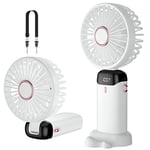 El Fanı, Taşınabilir Mini Fan, Şarj Edilebilir, 5 Hız Ayarlı Küçük Cep Fanı, Dahili 4200mAh Pil, Ofis için Katlanabilir USB Fan, Dış Mekan