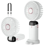 El Fanı, Taşınabilir Mini Fan, Şarj Edilebilir, 5 Hız Ayarlı Küçük Cep Fanı, Dahili 4200mAh Pil, Ofis için Katlanabilir USB Fan, Dış Mekan