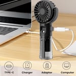 El Tipi Vantilatör, Mini Taşınabilir El Tipi Vantilatör, Su Sisi Püskürtmeli USB Şarj Edilebilir Fanlar, 4 Hızlı, Hafif Küçük Masa Vantilatörü, İç Mekan, Okul, Seyahat, Kamp, Makyaj için Masaüstü