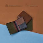 El Yapımı Deri Bifold Erkek Cüzdanı | Tam Tahıl Hakiki Deriden Üretilmiştir | 6 Kart Sahibine Sahip RFID Güvenli İnce Dikey Cüzdan | Noel Doğum Günü için Hediye Kutusu ve Kılıfı