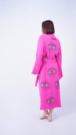 El yapımı nazar Boho festivali Kimono Boho Beachwear Beachwear örtbas etnik Kimono hırka bornoz sabah elbise