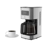 Electrolux E5CM1-6ST Create 5 Filtre Kahve Makinesi | Zaman Ayarlı Demleme, Aroma Seçme, Otomatik Kapanma, Kolay Temizlenebilir Filtre | 1000W, 1.38 Litre, Paslanmaz Çelik
