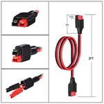 ELFCULB Anderson Uzatma Kablosu,12AWG Güneş Uzatma Kablosu Anderson Konnektör,Taşınabilir Güç İstasyonu Güneş Jeneratörü Güneş Paneli ile Uyumlu (2FT)