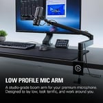 Elgato Wave Düşük Profil Mikrofon Taşıyıcı Kol, 360 Derece Yatay & 90 Derece Diker Ayarlama, Kablo Gizleme Kanalları (10AAN9901)