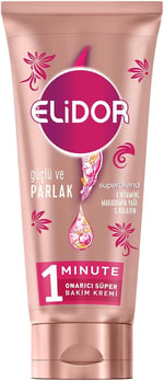 Elidor 1 Minute Onarıcı Süper Saç Bakım Kremi Güçlü ve Parlak 170 ml