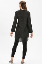 Eliş Şile Bezi Akasya Şile Bezi Yazlık Tunik, 2XL, 952.04, Siyah, Kadın