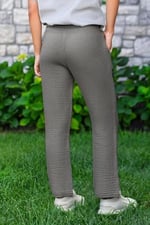 Eliş Şile Bezi Beli Lastikli Multi Çift Cepli Müslin Kadın/Erkek Unisex Yazlık Pantolon, 3XL, 540.29, Gri, Unisex Yetişkin