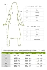 Eliş Şile Bezi Kolsuz Antik Nakışlı Midi Elbise, S, 223.17, Yeşil, Kadın