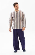 Eliş Şile Bezi Unisex Şile Bezi Balıkçı Yazlık Pantolon, L/XL, 140.02, Mor, Unisex Yetişkin