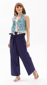 Eliş Şile Bezi Unisex Şile Bezi Balıkçı Yazlık Pantolon, L/XL, 140.02, Mor, Unisex Yetişkin