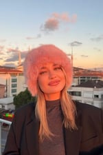 Elit Rus Slav Tarzı Suni İçi Deri Peluş Tüylü Kalpak Şapka, içiderimollykalpak