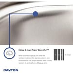 Elkay D115151 Dayton paslanmaz çelik evye, lavabo için, üst tarafa sabitlemek için, saten, tek delikli