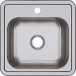 Elkay D115151 Dayton paslanmaz çelik evye, lavabo için, üst tarafa sabitlemek için, saten, tek delikli