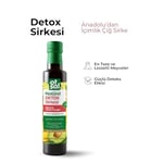 Elma Sirkesi, Ananas Sirkesi, Karışık Meyve Pulpu, Sandaloz Sakızı, Avokado Yaprağı, Karnıyarık Otu ve Yeşil Elma Kabuğu İçeren Doğal Detox Sirkesi 500 ml