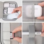 Elonbo Sert Seyahat Kordonları Düzenleyici, Evrensel Küçük Elektronik Aksesuarlar, Şarj Aletleri Kabloları için Taşıma Çantası, MacBook Adaptörü, Sihirli Fare Apple Kalem USB Flash Disk Teknik
