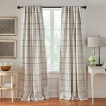 Elrene Home Fashions Brighton Pencere Camı Ekose Karartma Pencere Perdesi, Oturma Odası ve Yatak Odası Örtüsü, Çubuk Cep Sekmel - Seçenekler: 132.1G x 213.4U cm (1 Panel), 132.1G x 241.3U cm (1 Panel)