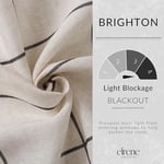 Elrene Home Fashions Brighton Pencere Camı Ekose Karartma Pencere Perdesi, Oturma Odası ve Yatak Odası Örtüsü, Çubuk Cep Sekmel - Seçenekler: 132.1G x 213.4U cm (1 Panel), 132.1G x 241.3U cm (1 Panel)