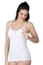 Emay 1413 Modal Cotton Kaplı Emzirme Atlet - Beyaz - 95