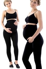 Emay 5400 Soft Hamile Tayt - Siyah - S