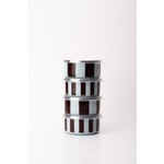 Emaylab Emaylabxpeppythings Berry Emaye 4’lü Kapaklı Kase Çerezlik, Kahvaltılık, Reçellik, Zeytinlik, Sunumluk Seti 8cm 200 Ml