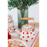 Emaylab Merry Yılbaşı Özel Emaye Vintage Kettle (2li̇tre- Ocakta-sobada Kullanilabi̇li̇r)