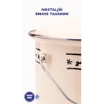 Emaylab Mood Ahşap Detaylı Emaye Yoğurt/bakliyat Bakracı(20cm-3 Litre-tüm Ocaklarla Uyumlu)