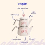 Emaylab Rebel Bow Emaye Çaydanlık Takımı