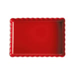 Emile Henry Fırın Kabı Dikdörtgen 24 x 33 cm Kırmızı/Burgundy