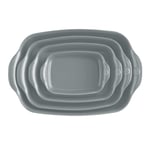 Emile Henry Fırın Kabı Dikdörtgen 30 X 19 Cm - Açık Gri