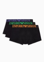 Emporio Armani Emporio Armani Streç Pamuk Parlak Logoband 3'lü Paket Gövde Erkek Mayo Erkek