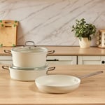 Emsan Biogranit White Stone 5 Parça Tencere Seti