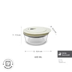 Emsan Cream Vakumlu Cam Saklama Kabı 600 ml