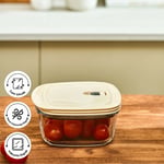 Emsan Cream Vakumlu Cam Saklama Kabı 900 ml