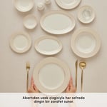 Emsan Elegance Bone Alessa 60 Parça 8 Kişilik Yemek Takımı ve Kahvaltı Seti