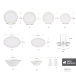 Emsan Elegance Bone Alessa 60 Parça 8 Kişilik Yemek Takımı ve Kahvaltı Seti