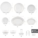 Emsan Elegance Bone Mandarin 60 Parça 8 Kişilik Yemek Takımı ve Kahvaltı Seti