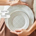Emsan Elegance Bone Siena 53 Parça 12 Kişilik Yemek Takımı Gold