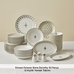 Emsan Forever Bone Dorothy 53 Parça 12 Kişilik Yemek Takımı