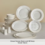 Emsan Forever Bone Lord 38 Parça 8 Kişilik Yemek Takımı